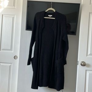 Madewell Black Open-Front Cardigan